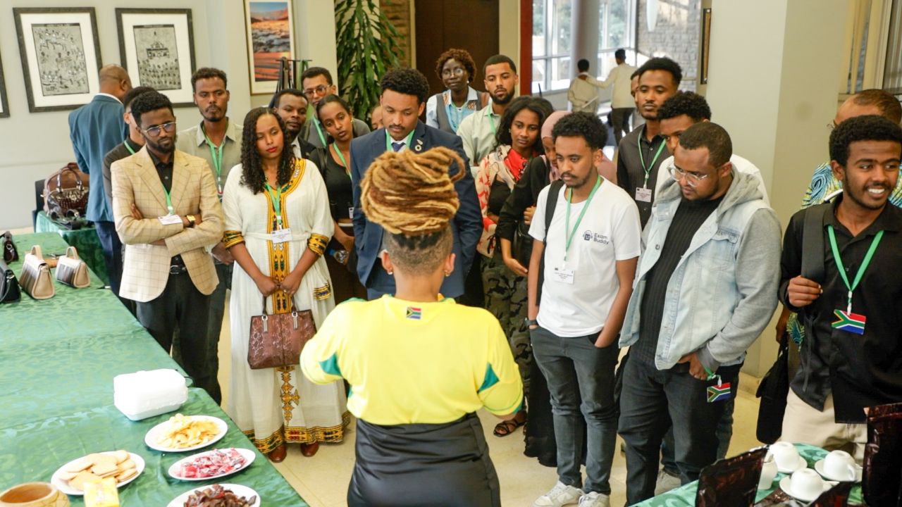 Participants gathered at the reception