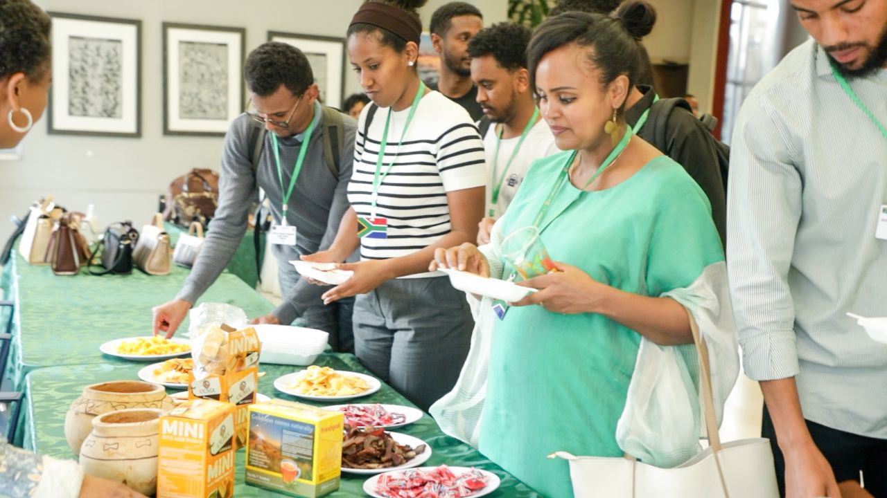 Participants at the reception table
