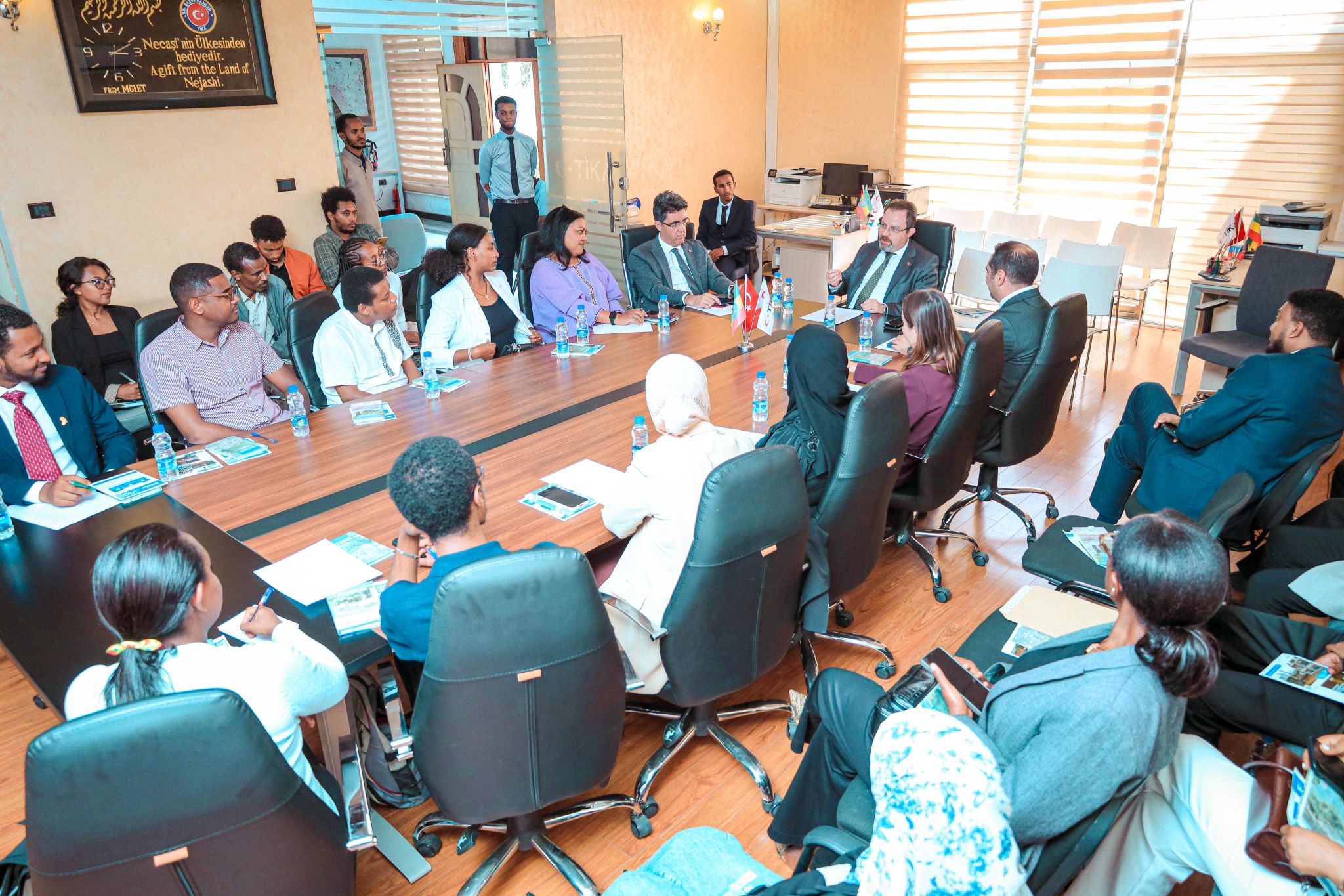 Connect to Türkiye 2026 — participants at a roundtable with TİKA Addis Ababa Coordinator Mr. Enver Resuloğulları